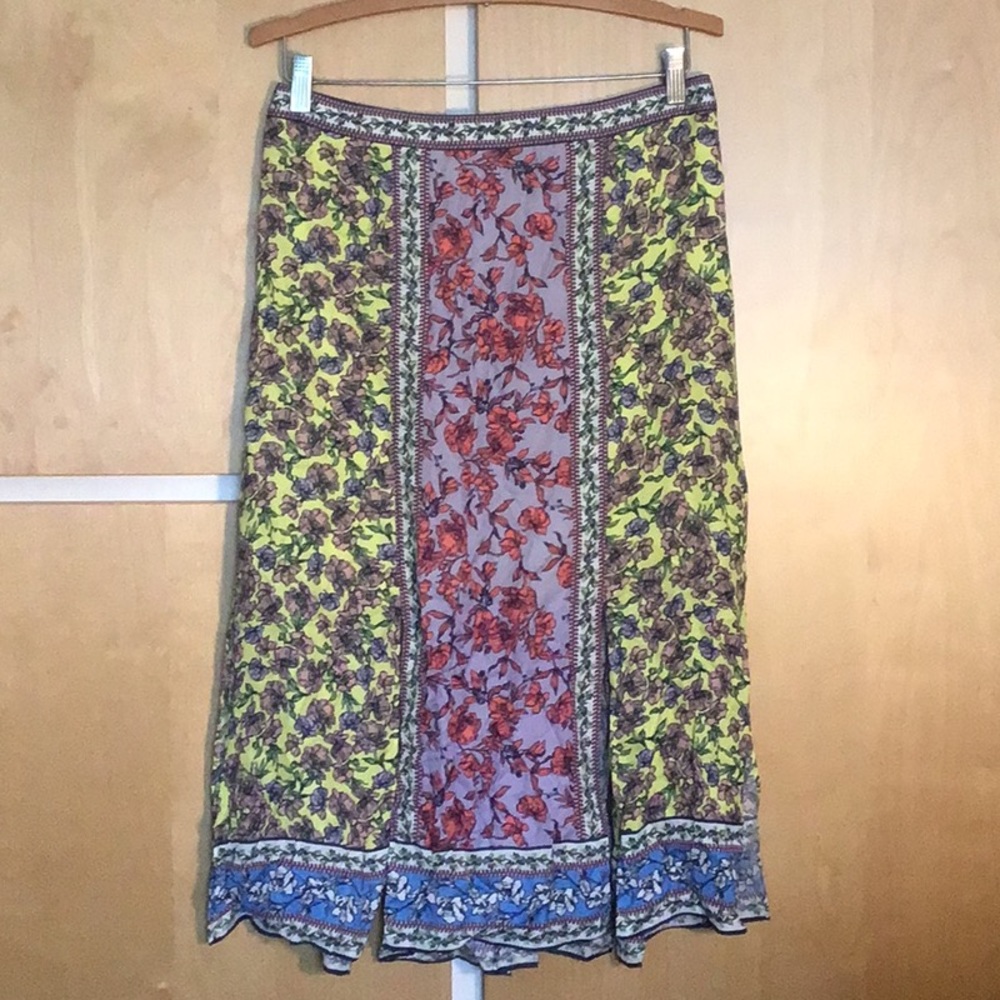 Alice + Olivia Athena Floral Midi Skirt with Sexy Side Slits - Picture 15 of 16